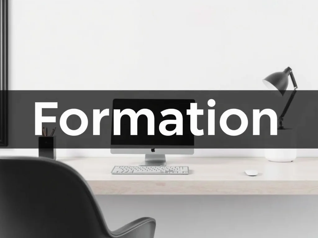 Interface d'Articulate Storyline 360 affichant une chronologie, des calques et un module e-learning en cours d'édition, avec un casque et un micro sur le bureau.